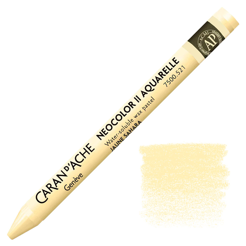 Caran d'Ache Neocolor II Water Soluble Wax Pastel Sahara Yellow
