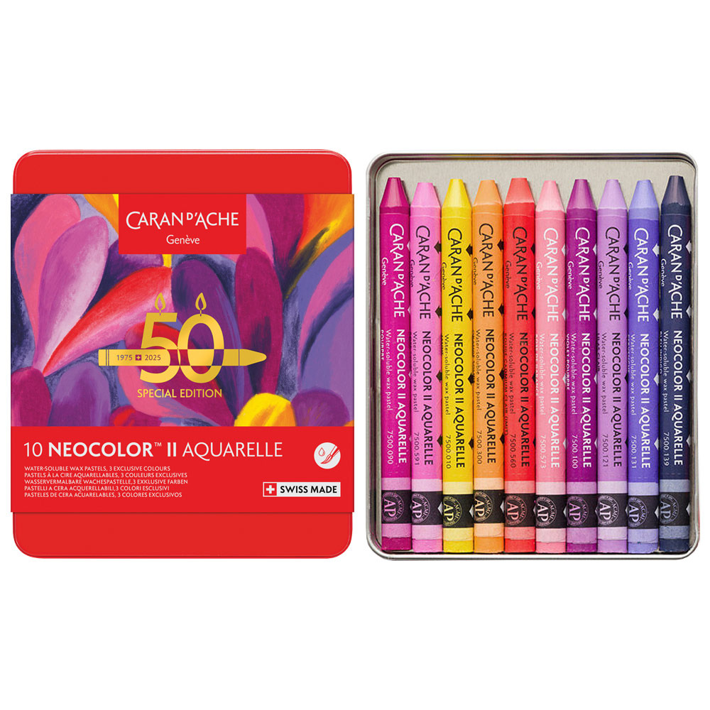 Caran d'Ache Neocolor II Anniversary Water Soluble Pastel 10 Set Pop