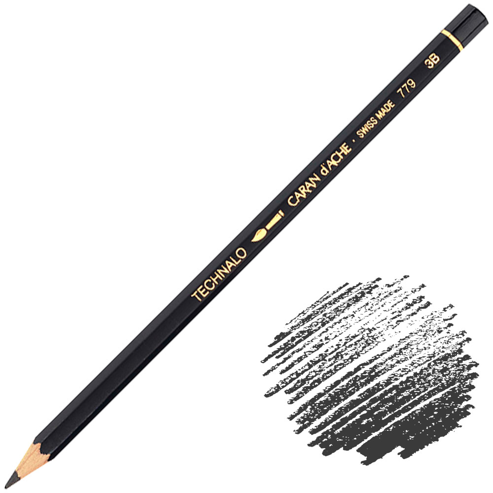 Caran d'Ache Technalo Water-Soluble Graphite Pencil 3B