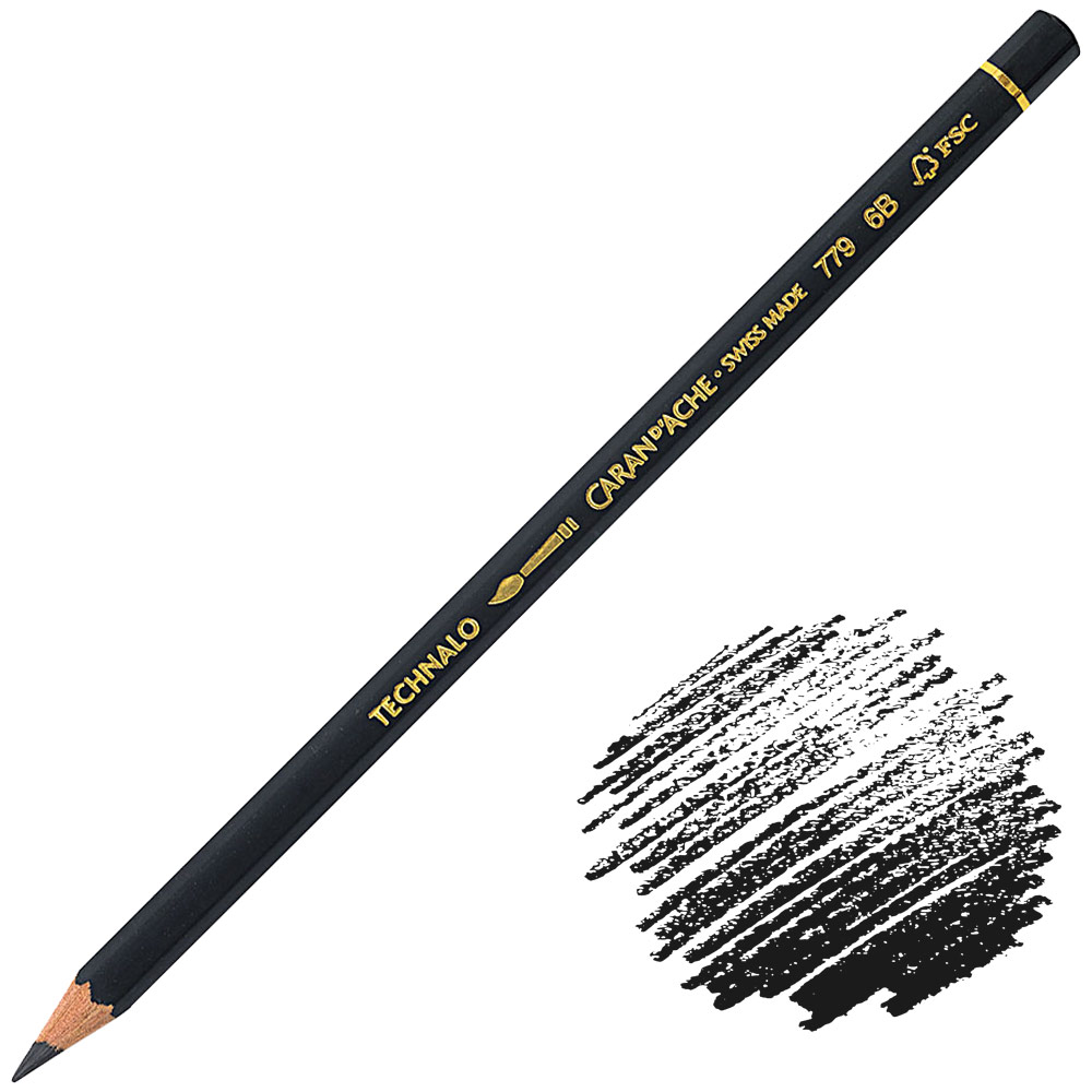 Caran d'Ache Technalo Water-Soluble Graphite Pencil 6B