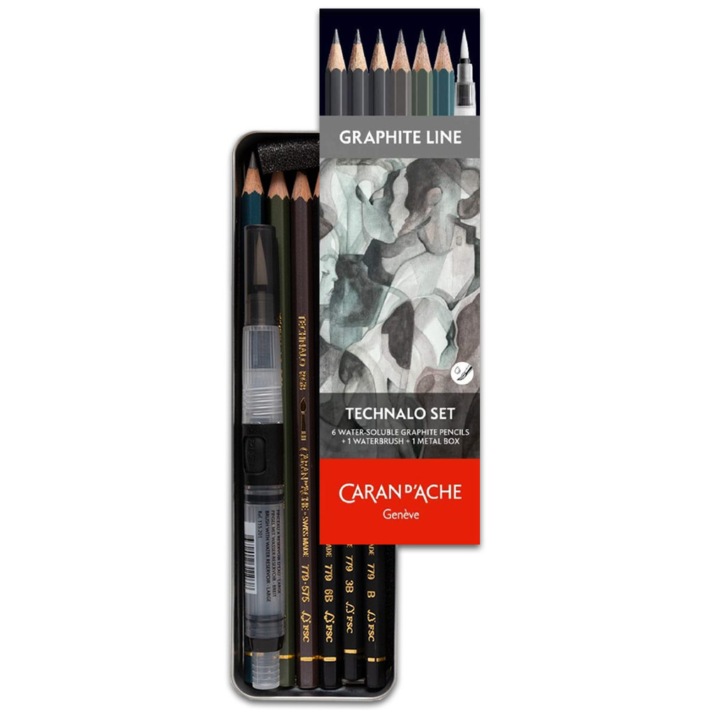 Caran d'Ache Technalo Water-Soluble Graphite Pencil 7 Set
