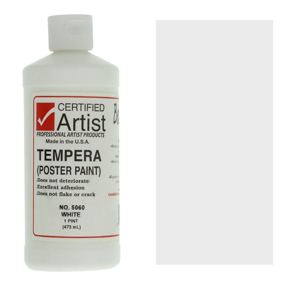 Bestemp Certified Artist Tempera Poster Paint 16oz White