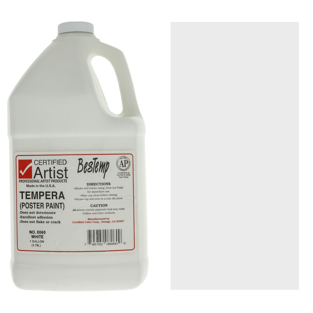 Bestemp Tempera Paint 2oz Black - Wet Paint Artists' Materials and