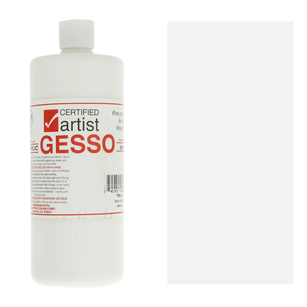 Certified Artist Acrylic Gesso 32 oz. - White