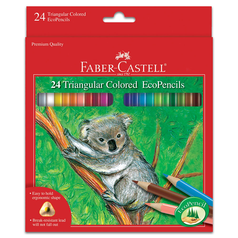 Faber-Castell Triangular Colored EcoPencils 24 Set