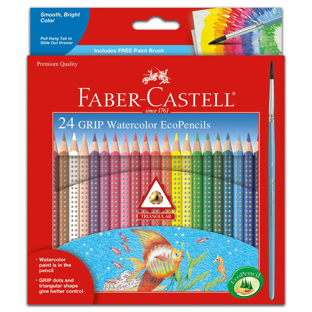 Faber-Castell GRIP Watercolor EcoPencils 24 Set