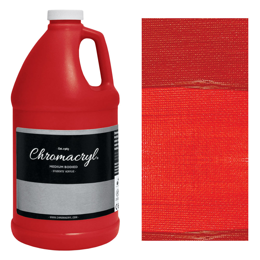 Chromacryl Students' Acrylic Paint 1/2 Gallon Warm Red