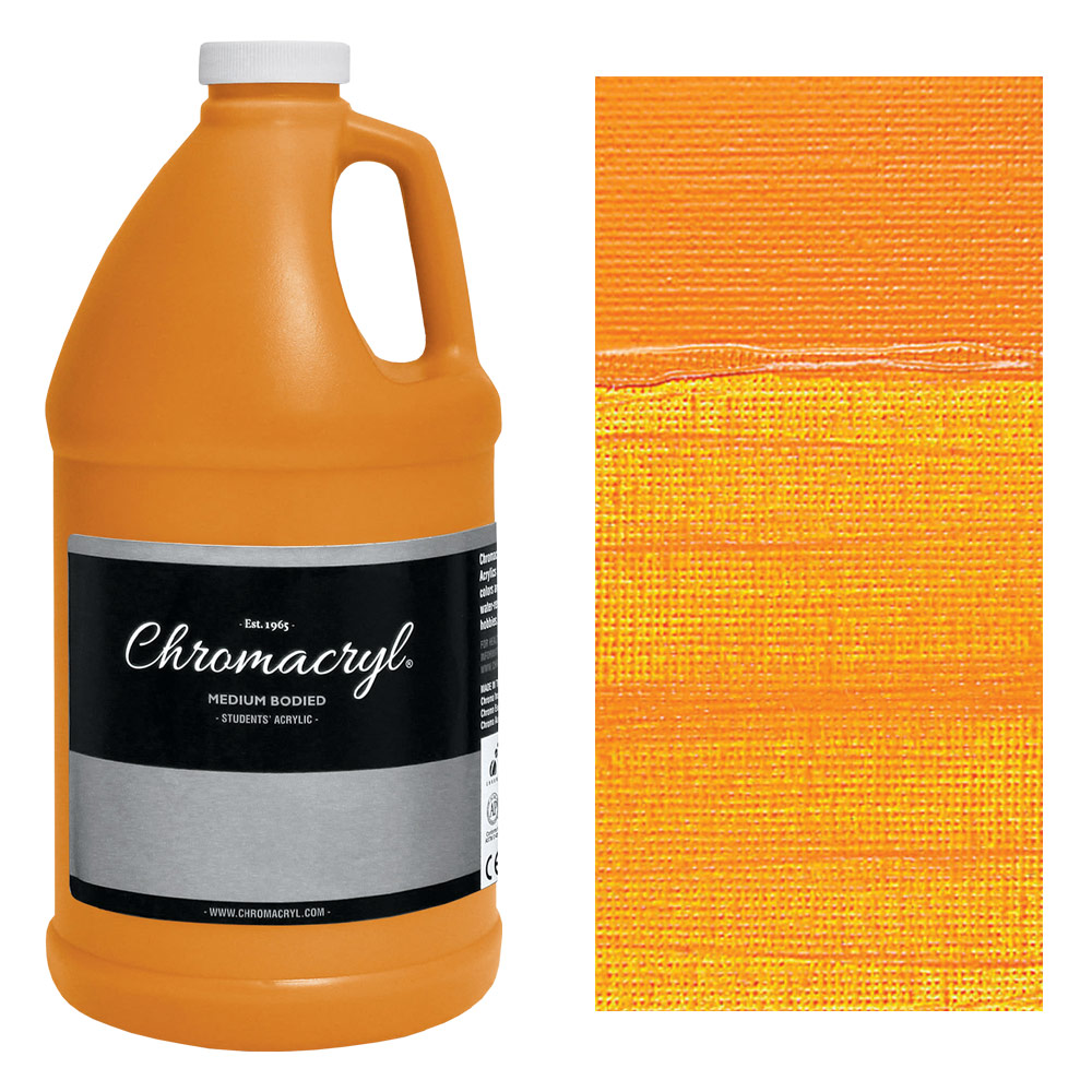 Chromacryl Students' Acrylic Paint 1/2 Gallon Warm Yellow