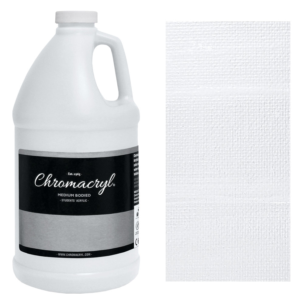 Chromacryl Students' Acrylic Paint 1/2 Gallon Blockout White
