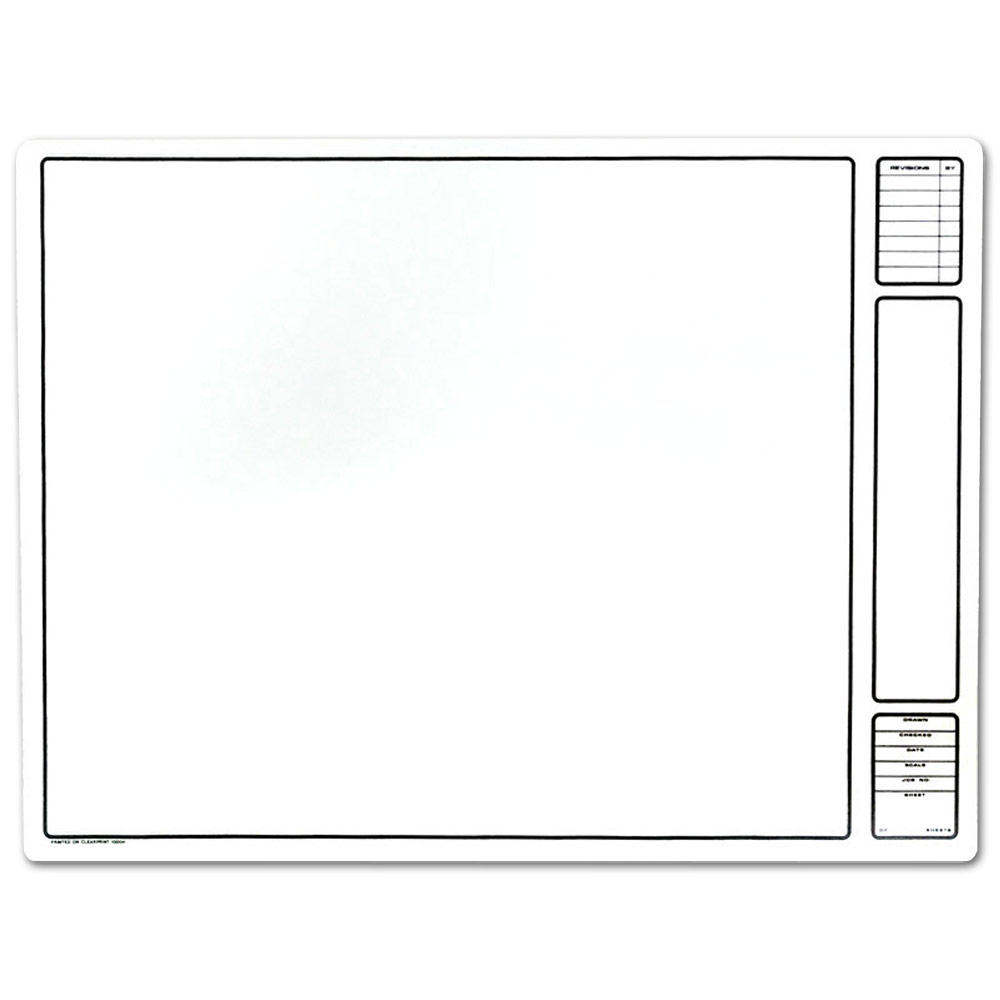 Clearprint 1000H Vellum Sheet Bold Title Block 24"x36" Plain