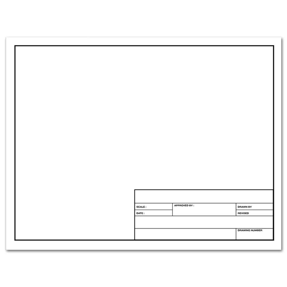 Clearprint 1000H Vellum Engineer Titleblock Sheet 8.5"x11"