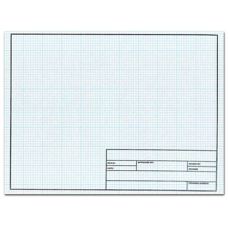 Clearprint 1000H Vellum Sheet Title 8x8 Grid 24x36