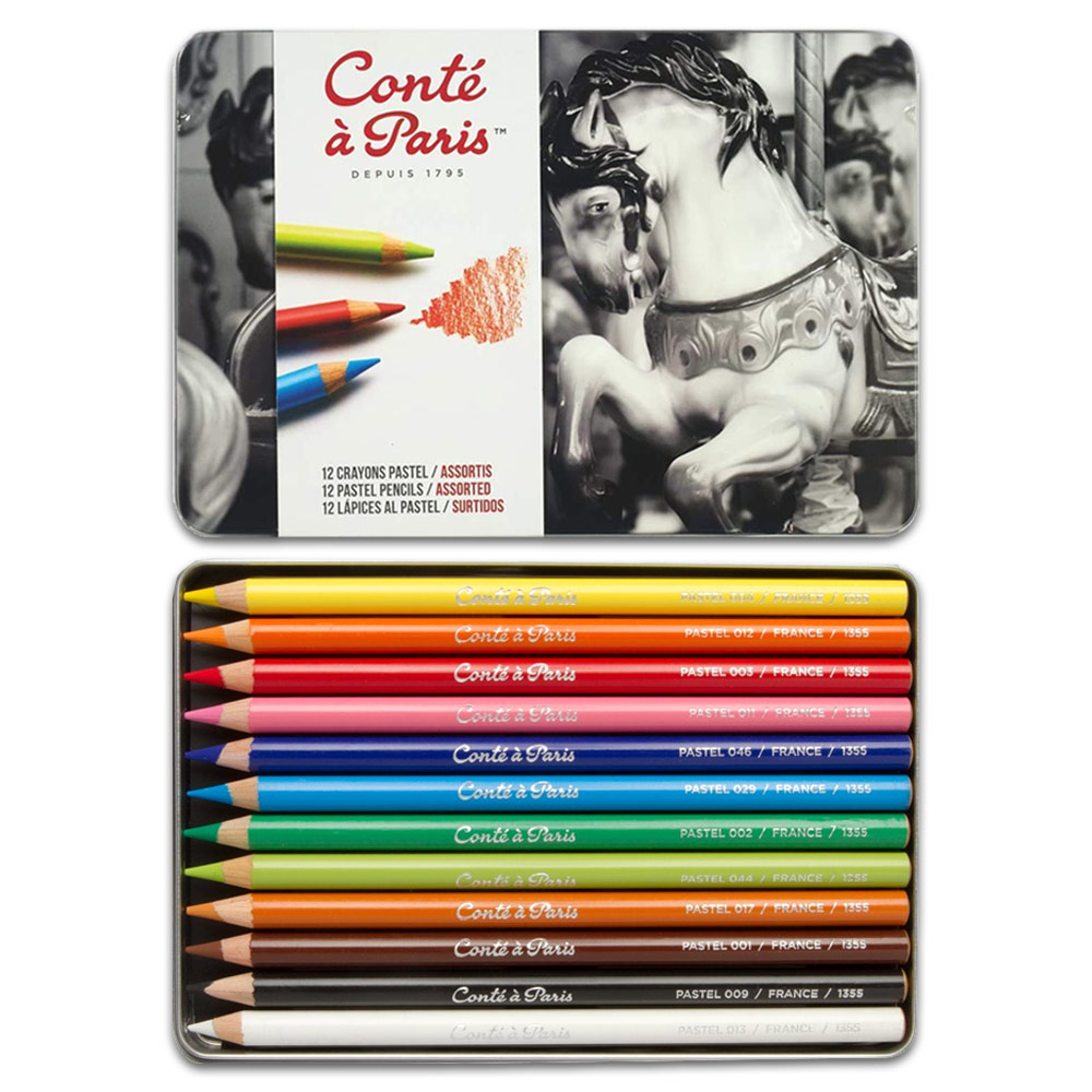 Conte Pastel Crayons White 2B