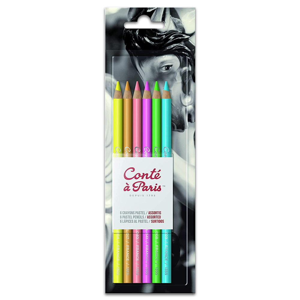 Conte a Paris Pastel Pencils 6 Set Bright Hue