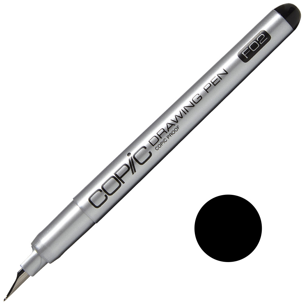 Copic Drawing Pen, F02, Black