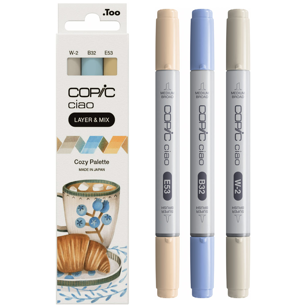 Copic Ciao Alcohol Ink Marker Layer & Mix 3 Set Cozy Palette