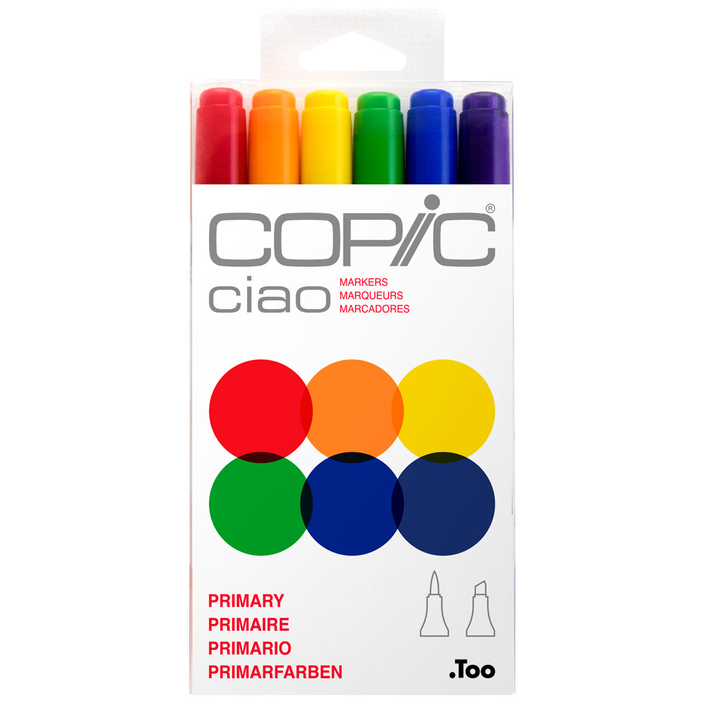 Copic Ciao Alcohol Ink Marker 6 Set Primary