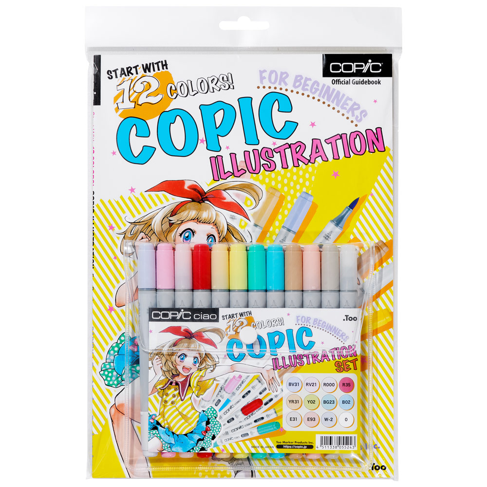 Copic Ciao Alcohol Ink Marker 12 Set Illustration Bundle