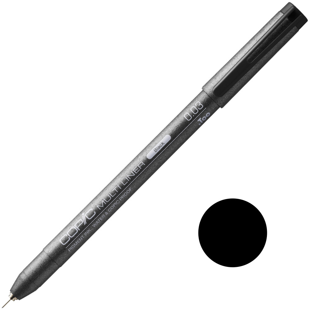 Copic Multiliner Pigment Ink Pen 0.03mm Black