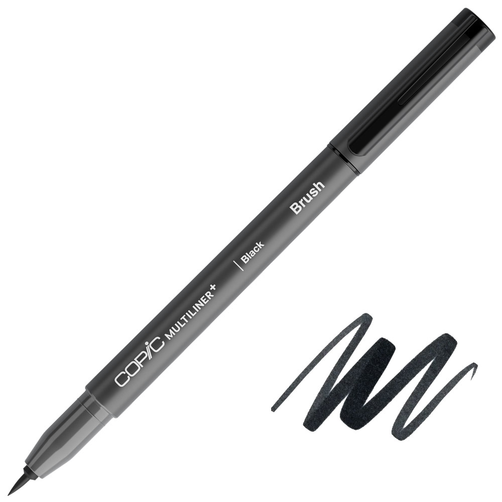 Copic Multiliner+ Plus Pigment Ink Pen Brush Black
