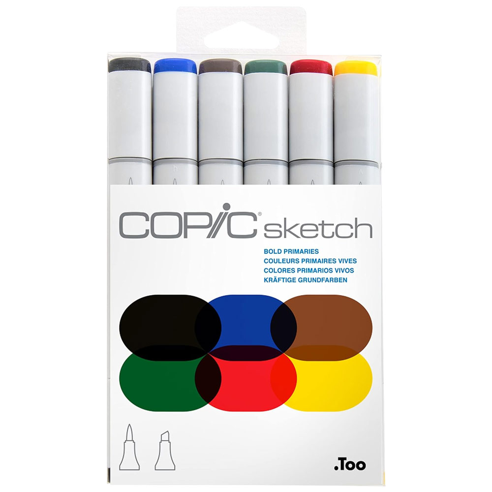 Copic Sketch Alcohol Ink Marker 6 Set Bold Primaries