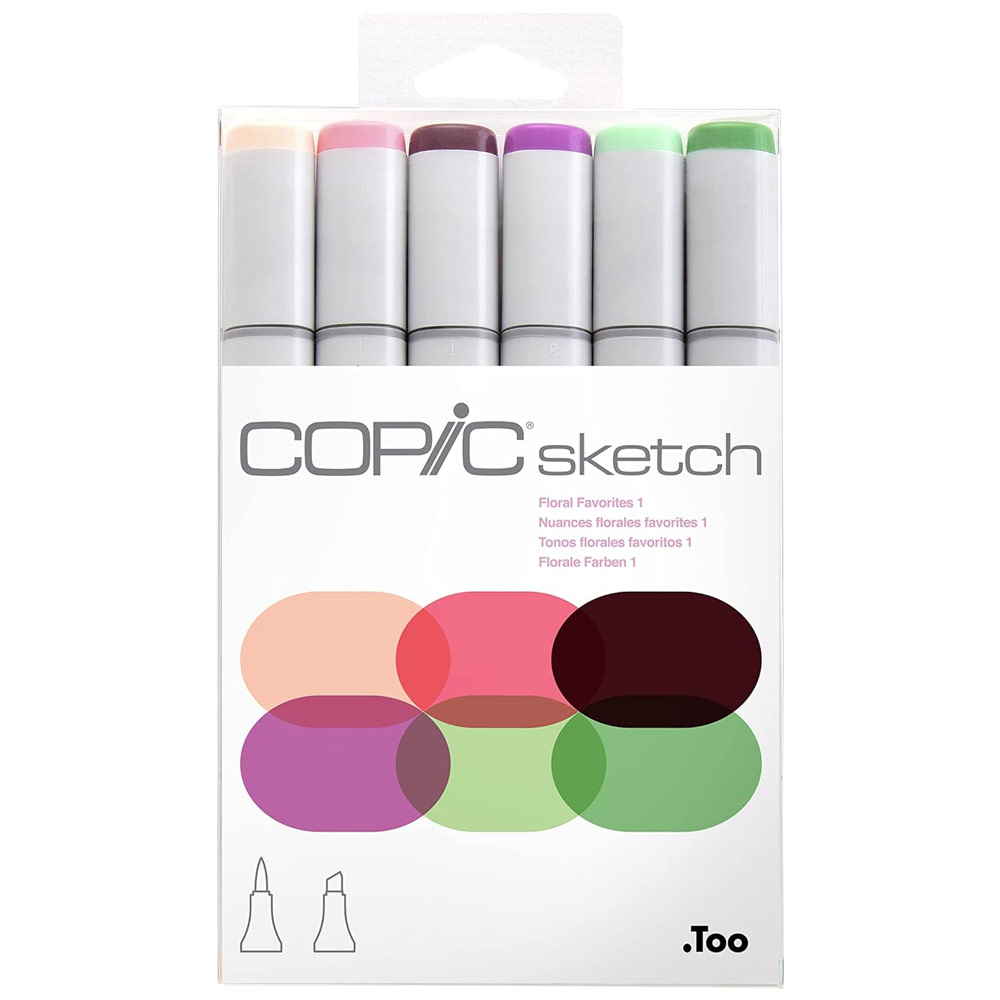 Copic Sketch Alcohol Ink Marker 6 Set Floral Favorites 1