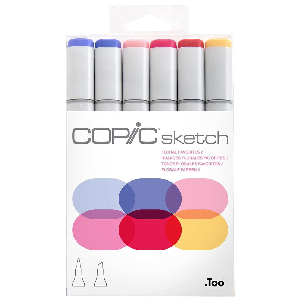Copic Sketch Alcohol Ink Marker 6 Set Floral Favorites 2
