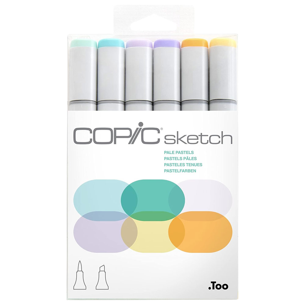 Copic Sketch Alcohol Ink Marker 6 Set Pale Pastels