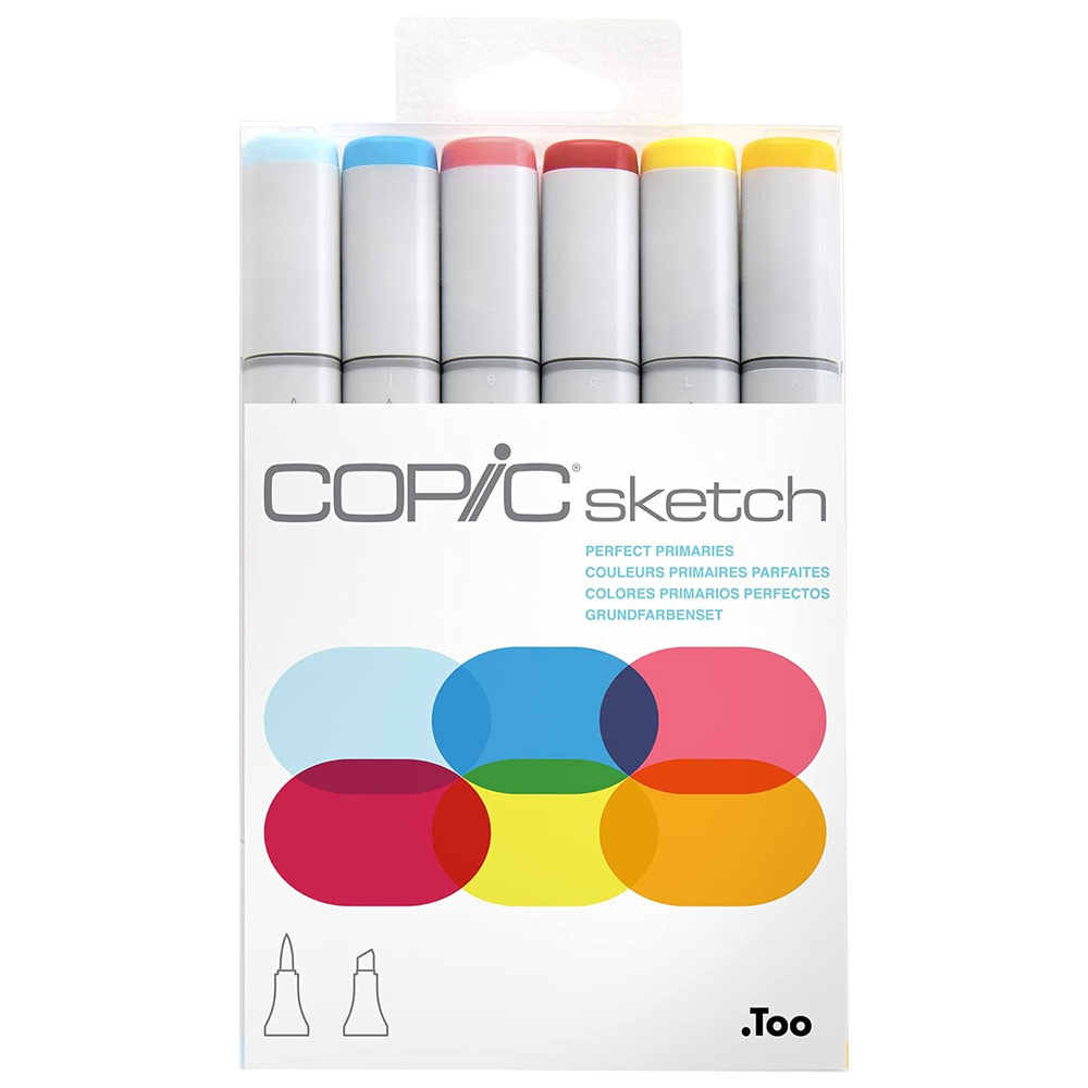 Copic Sketch Alcohol Ink Marker 6 Set Perfect Primaries