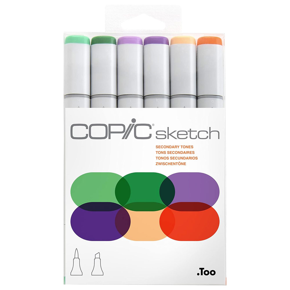 Copic Sketch Alcohol Ink Marker 6 Set Secondary Tones