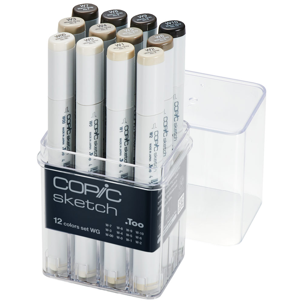 Copic Sketch Alcohol Ink Marker 12 Set Warm Gray