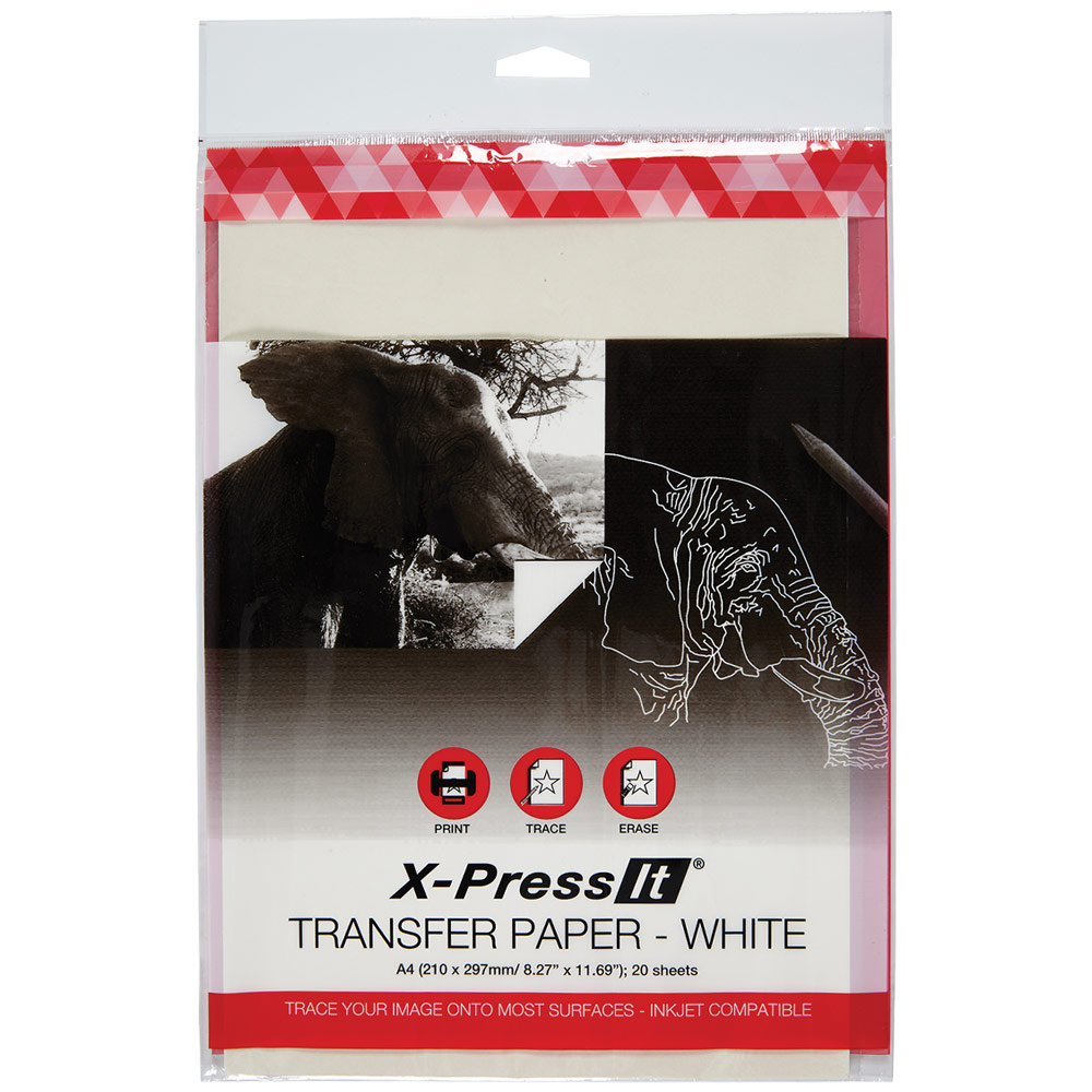 X-Press It A4 Transfer Paper 20 Sheets 8.27"x11.69" White