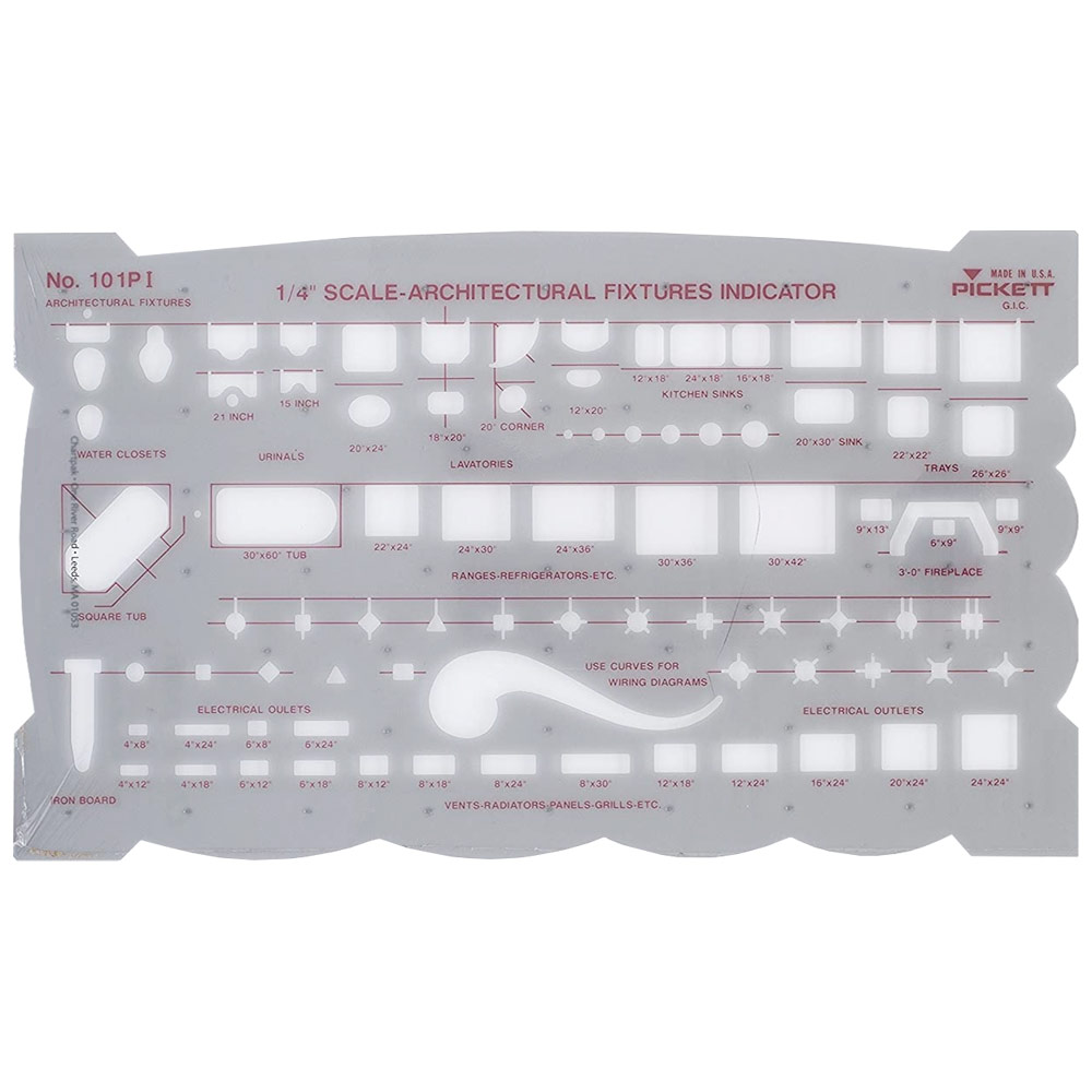 Architectural Fixtures Indicator 1/4" Scale No. 101Pi