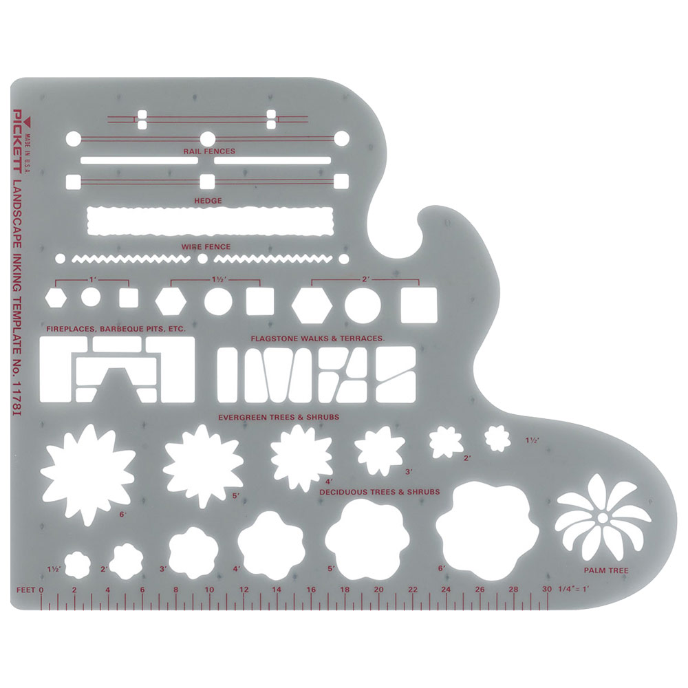 Pickett Landscape Template 1/4" Scale