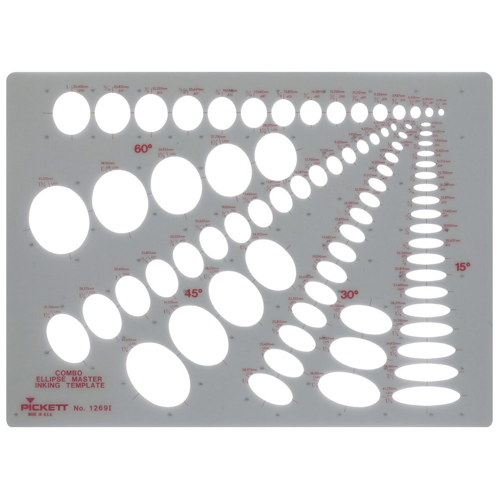 Pickett Combination Ellipse Master Template