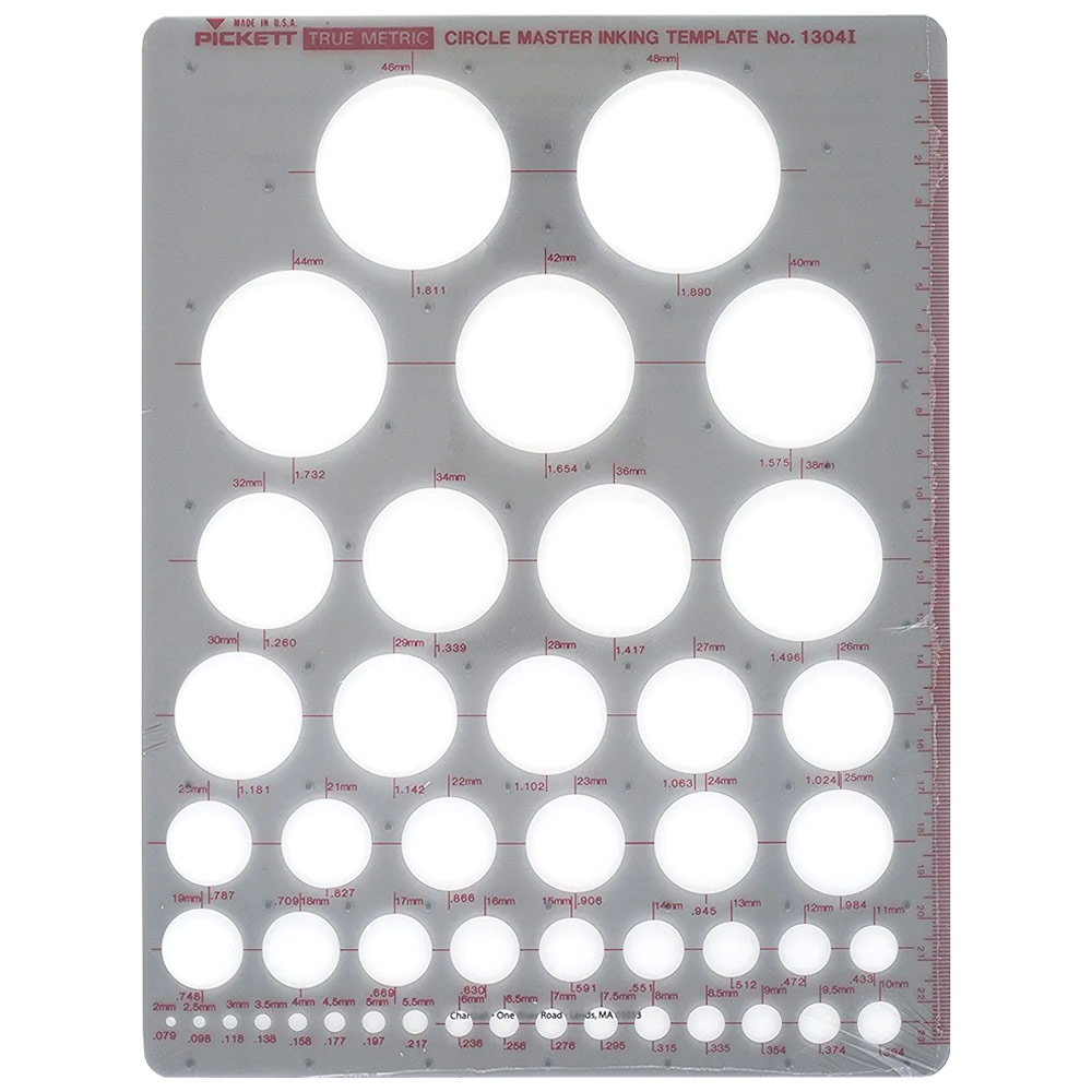 True Metric Circle Master Inking Template No. 1304i