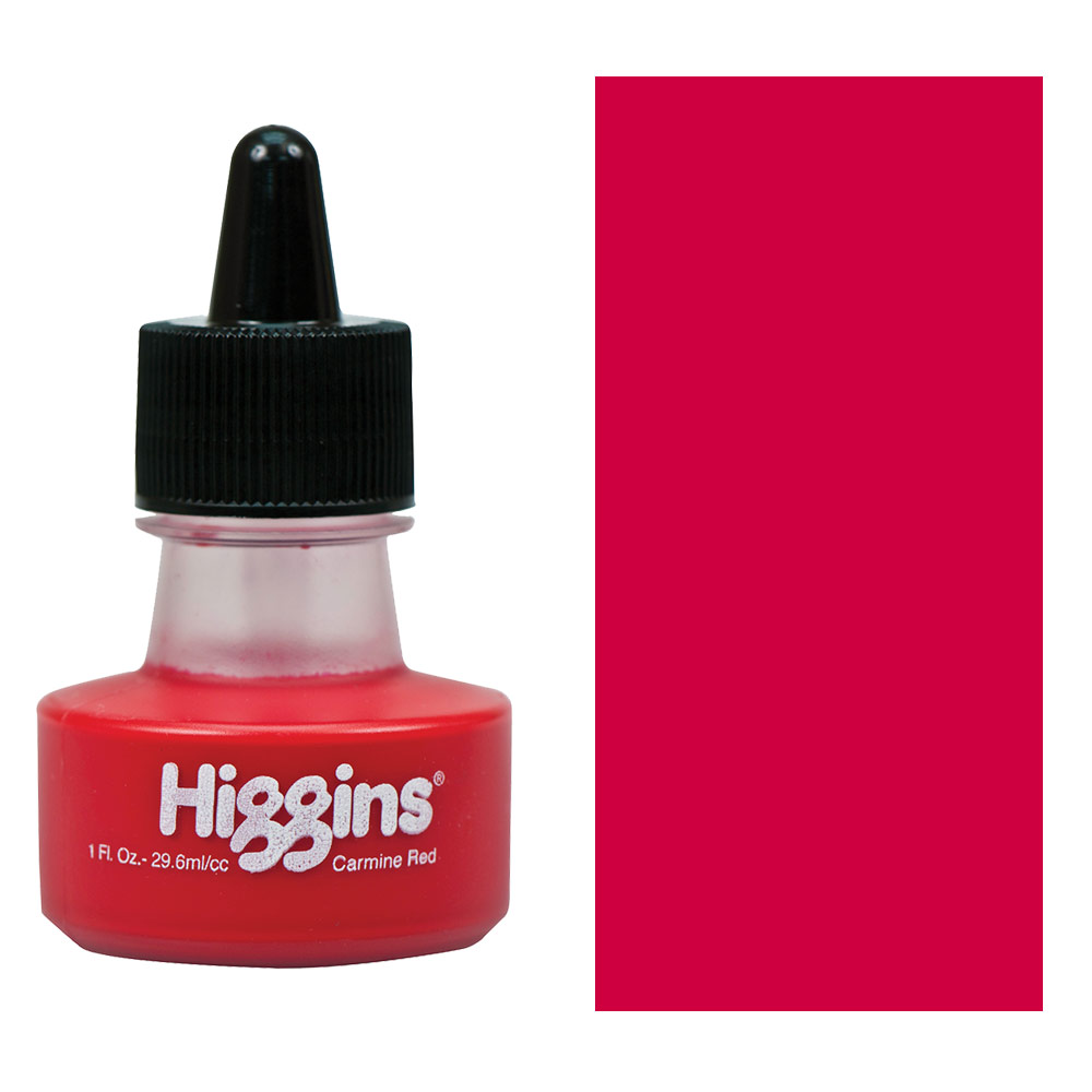Higgins Waterproof Drawing Ink 1 oz. - Carmine Red