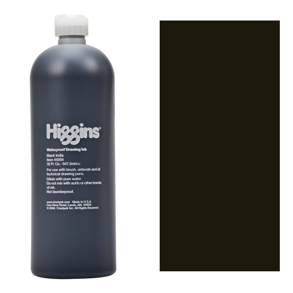 Higgins India Waterproof Ink 32oz Black