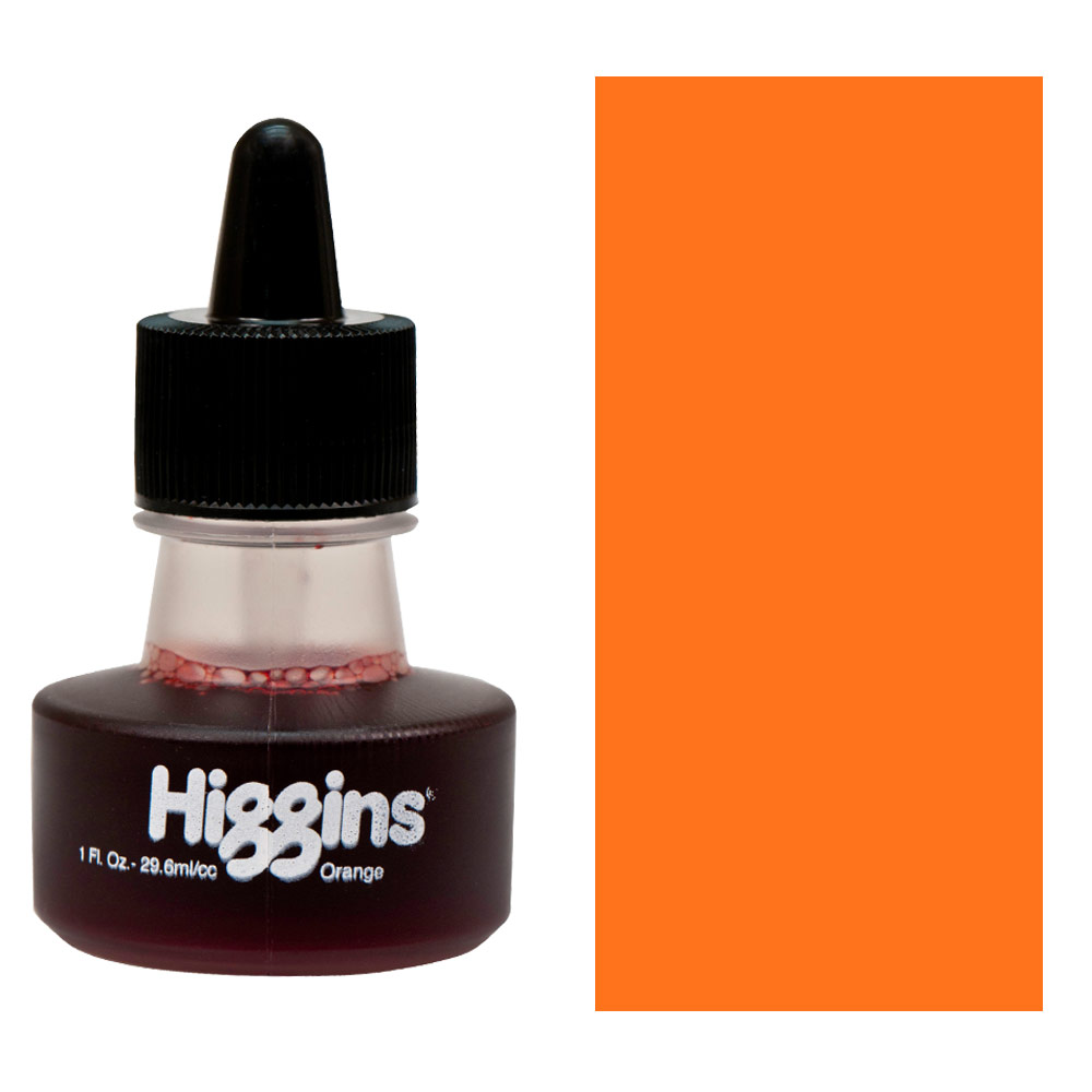 Higgins Dye-Based Drawing Ink 1oz Orange