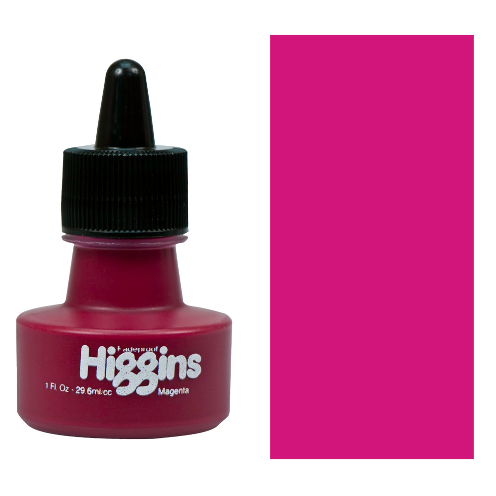 Higgins Fade Proof Pigment-Based Ink 1oz Magenta