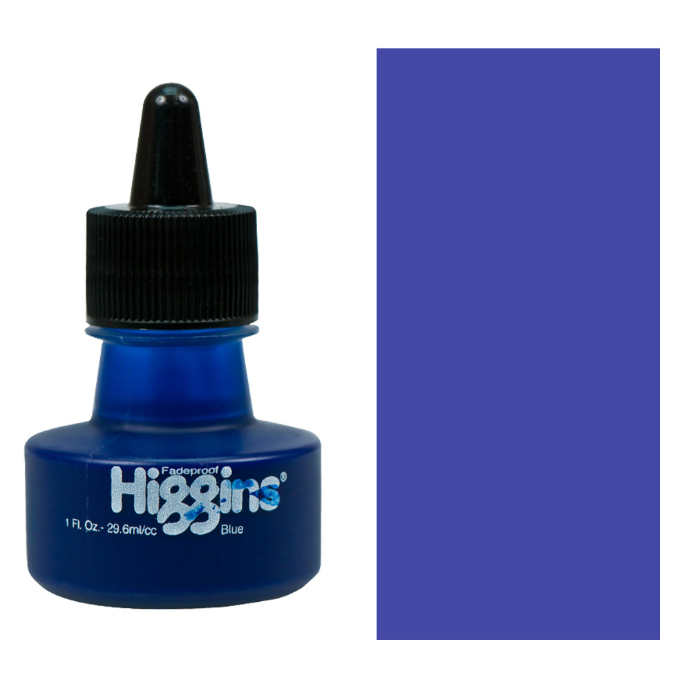Higgins Fadeproof Pigmented Ink 1 oz. - Blue
