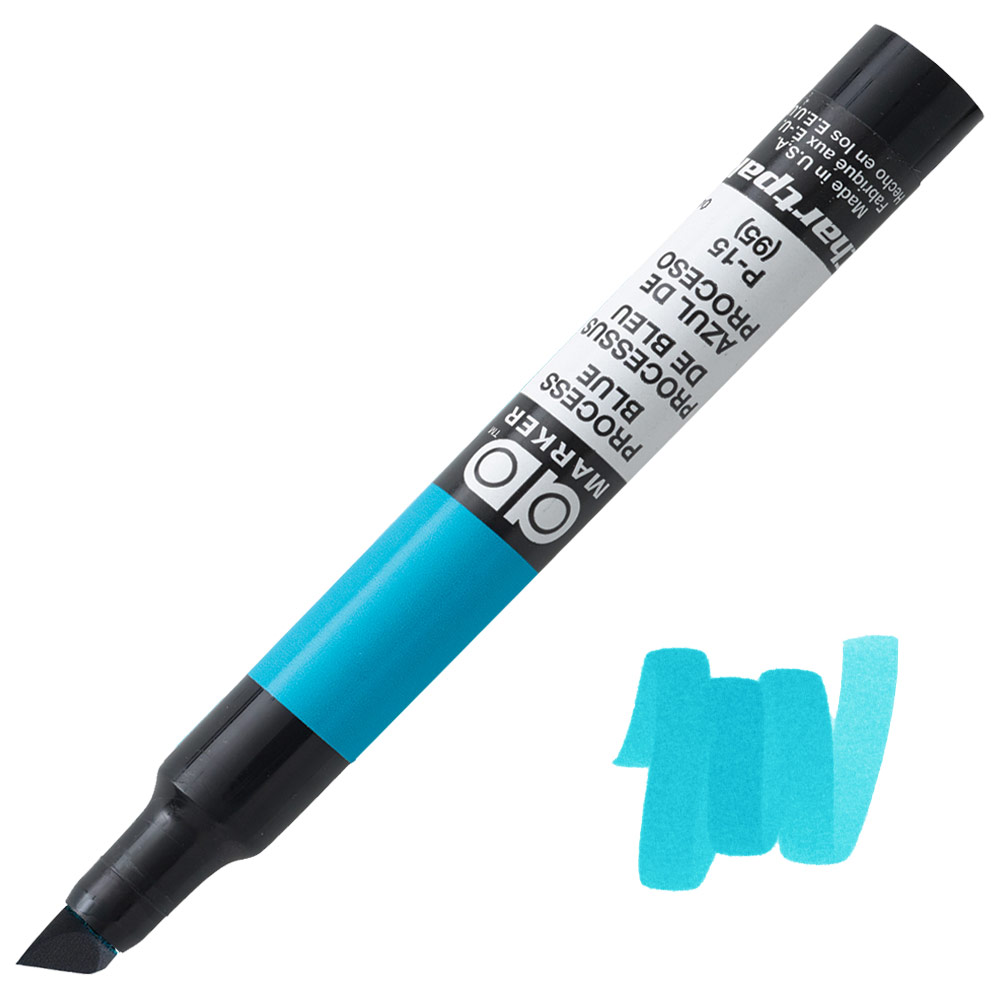 Chartpak AD Tri Tip Xylene Marker Process Blue
