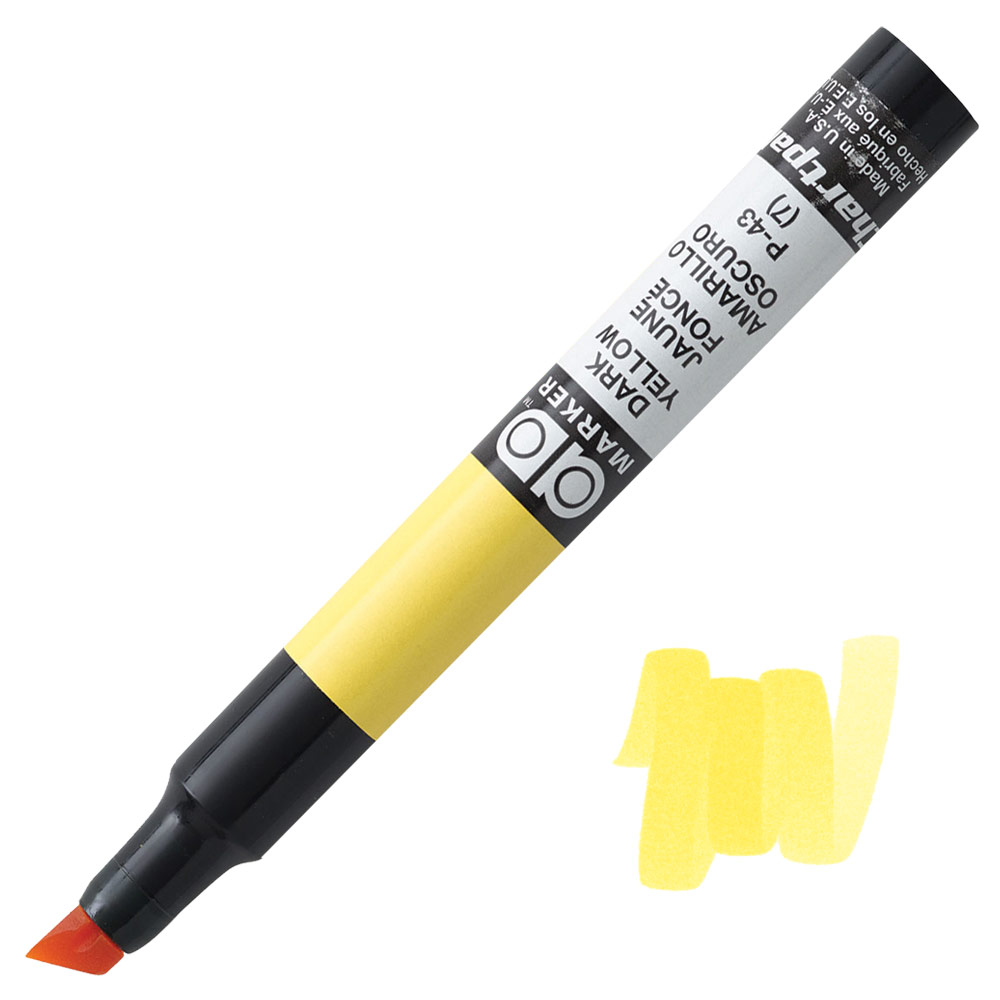 Chartpak AD Tri Tip Xylene Marker Dark Yellow