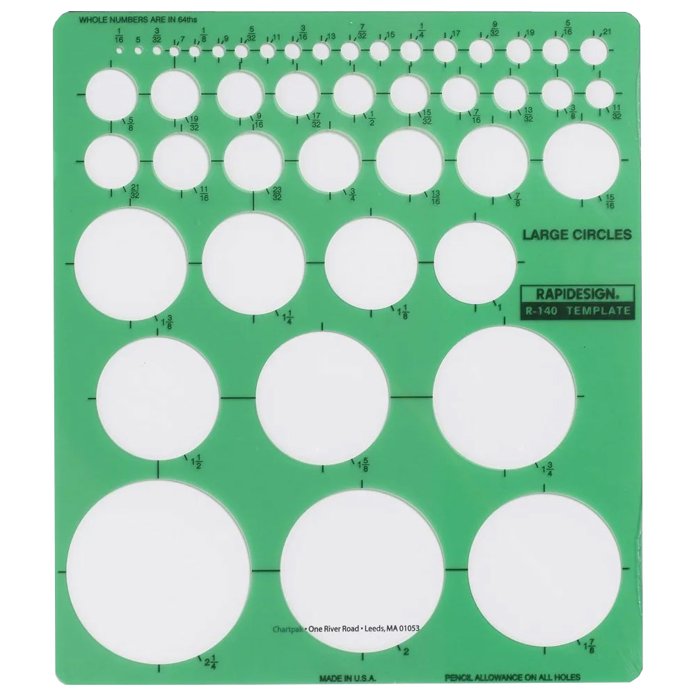 R140 Rapidesign Large Circles Template 1 Each 
