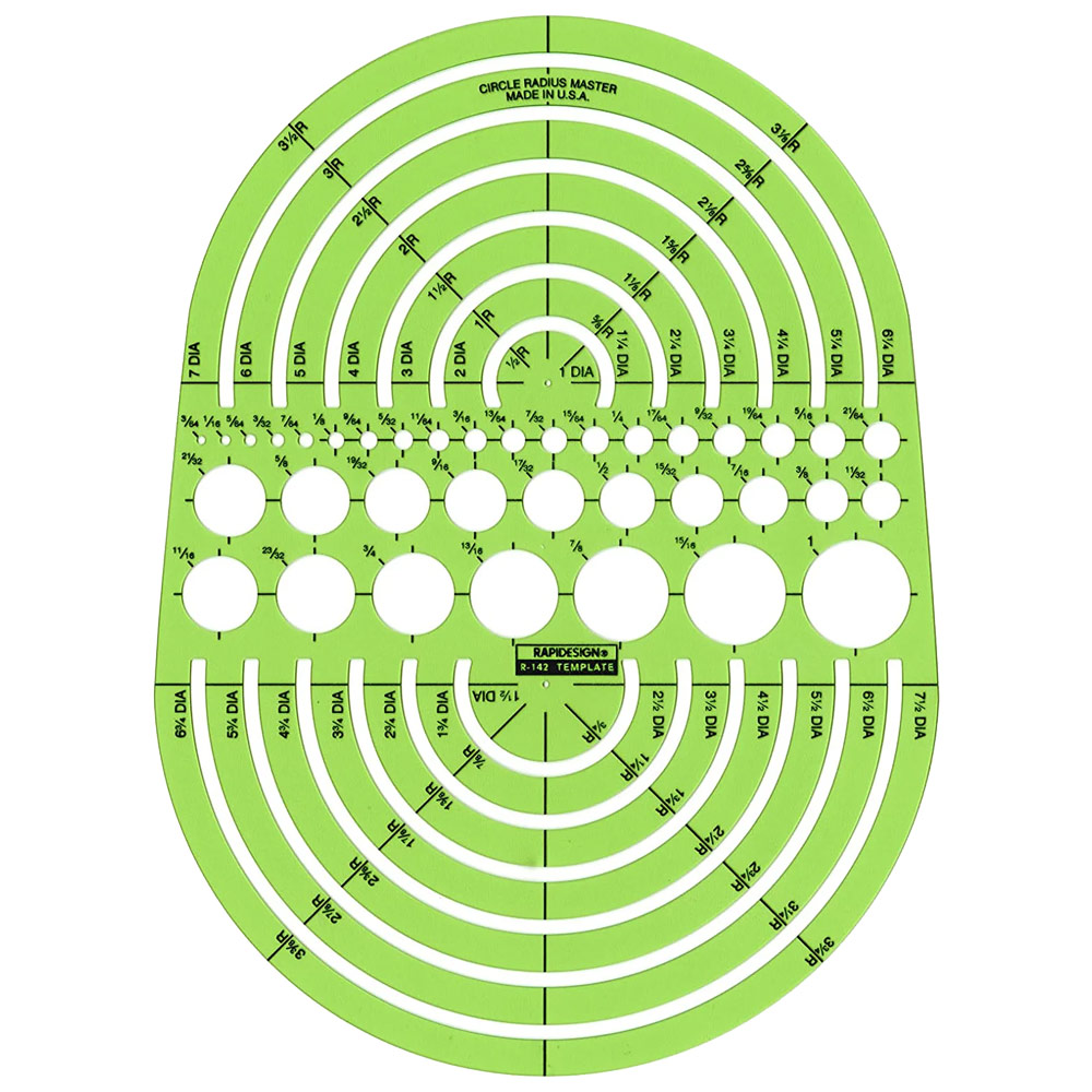 Rapidesign Circle Radius Master Template R-142