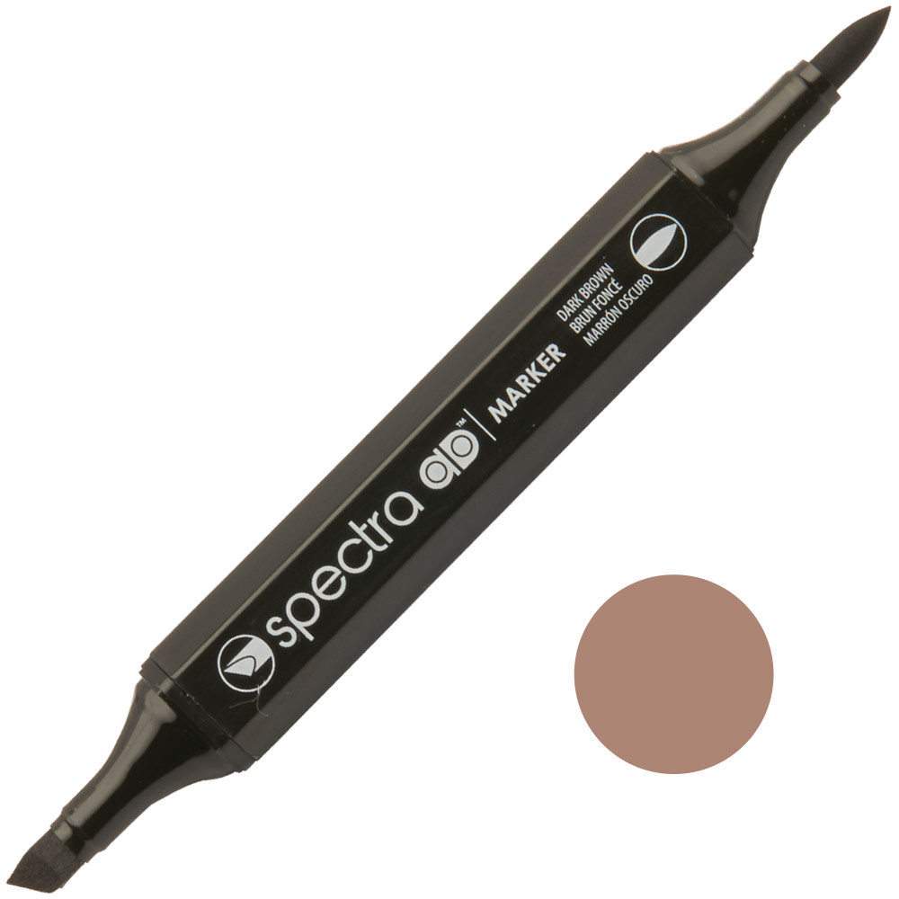 Chartpak Spectra AD Twin Tip Alcohol Marker Dark Brown