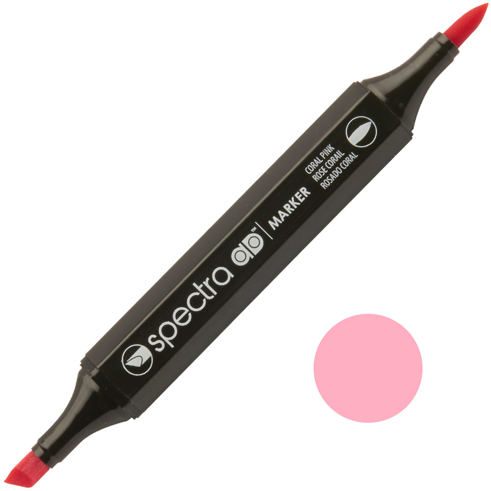 Chartpak Spectra AD Twin Tip Alcohol Marker Coral Pink
