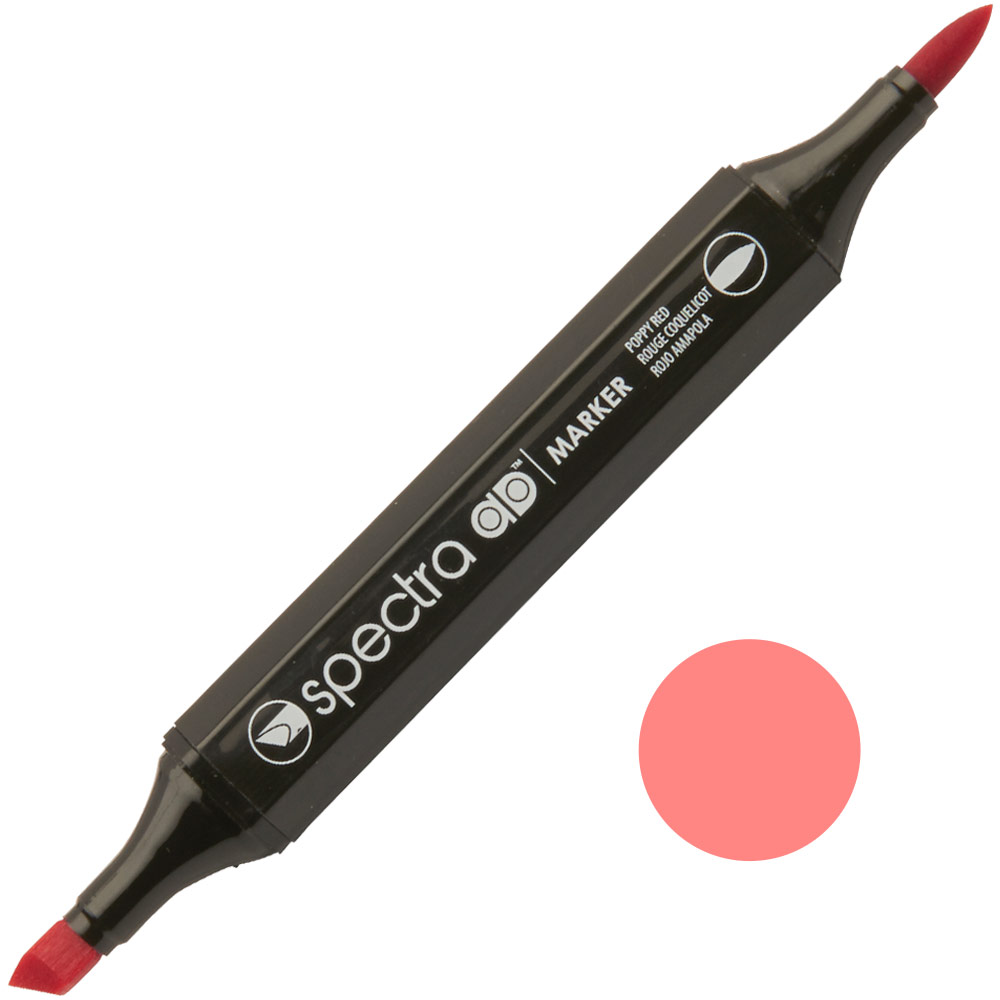 Chartpak Spectra AD Twin Tip Alcohol Marker Poppy Red