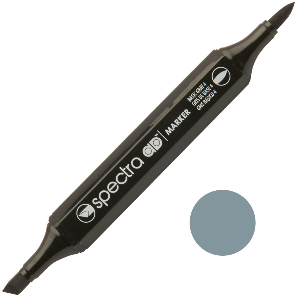 Chartpak Spectra AD Twin Tip Alcohol Marker Basic Gray 4