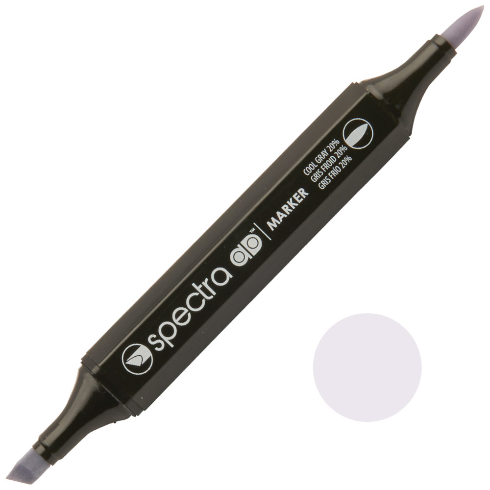Chartpak Spectra AD Twin Tip Alcohol Marker Cool Gray 20%